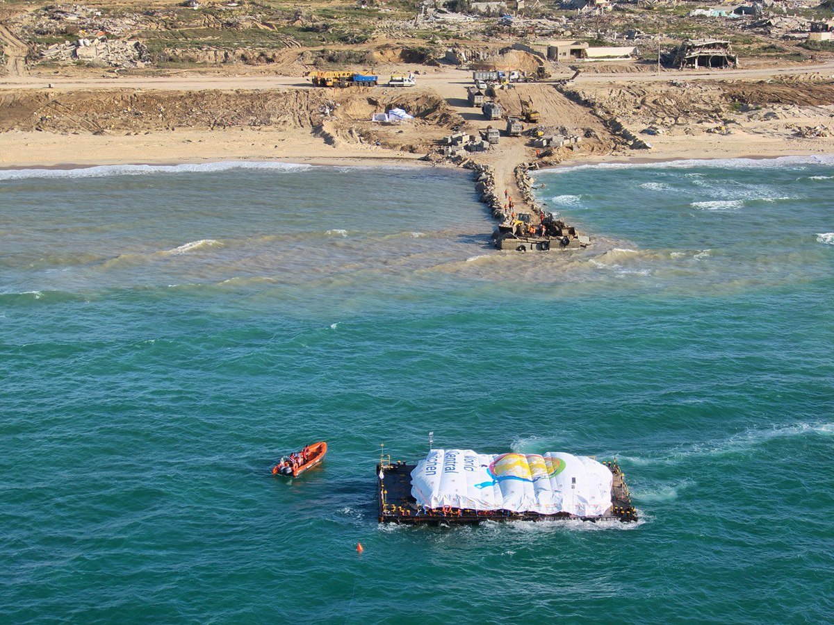 Gaza receives first aid shipment delivered by sea